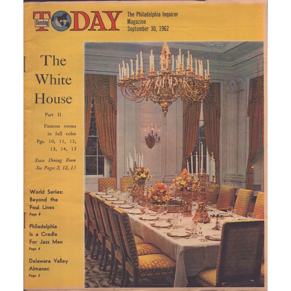 1962 Philadelphia Inquirer Sunday Today Magazine White House World Series Jazz - Picture 1 of 2